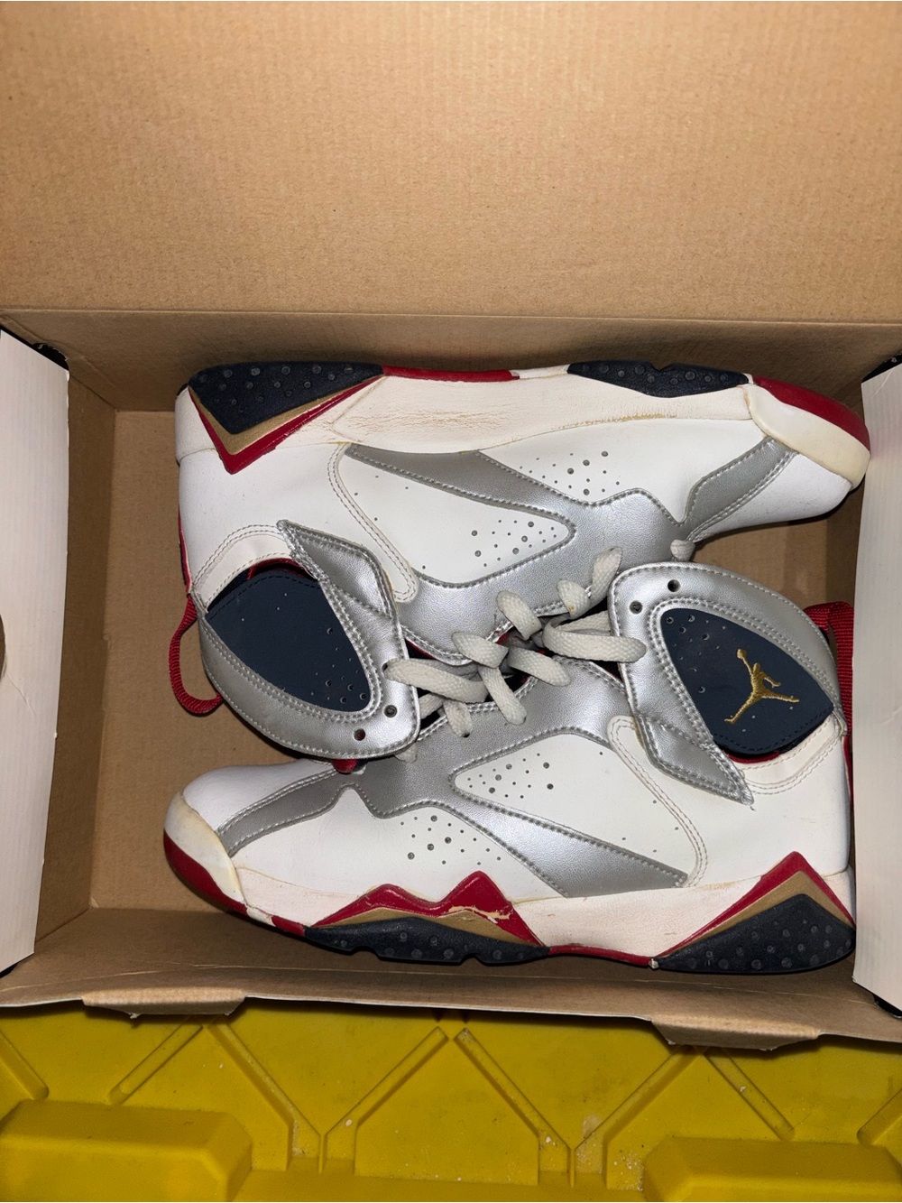 Air Jordan Kids' Retro Basketball Shoes - White/Silver/Red